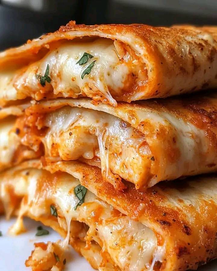 Cheesy Air Fryer Chicken Parmesan Wraps