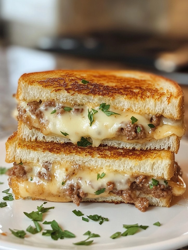 Mushroom & Swiss Beef Grilled Cheese