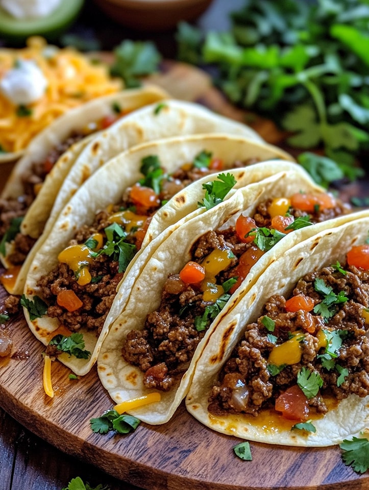 BBQ Beef Tacos with Garlic Butter Sauce