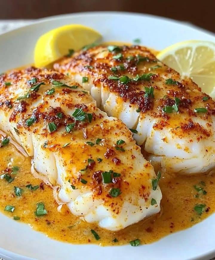 Fried Cod with Lemon Butter Sauce A Restaurant Quality Dish