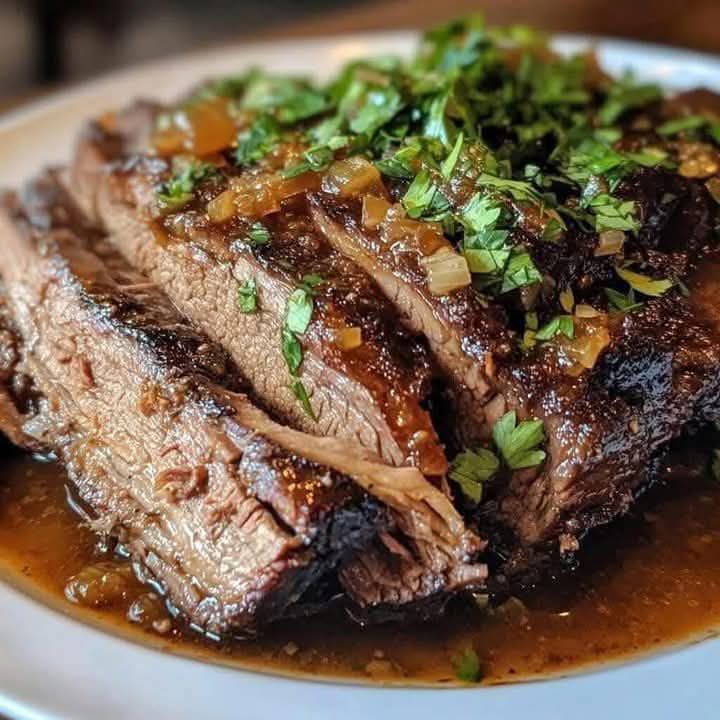 “My family can’t get enough of this tender, juicy brisket! It’s become our go-to for special occasions and cozy dinners.”
