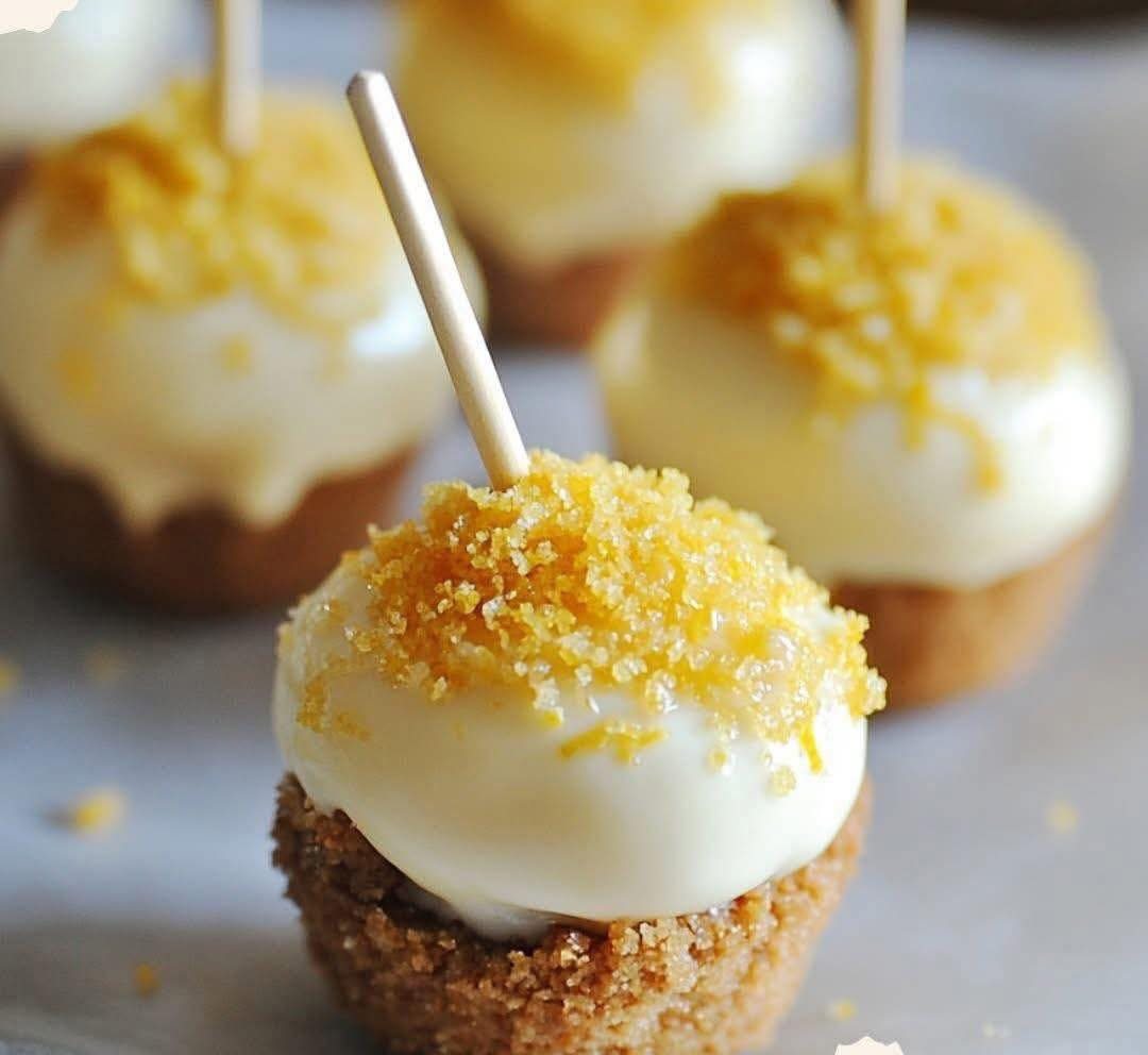Mini Lemon Cheesecake Pops