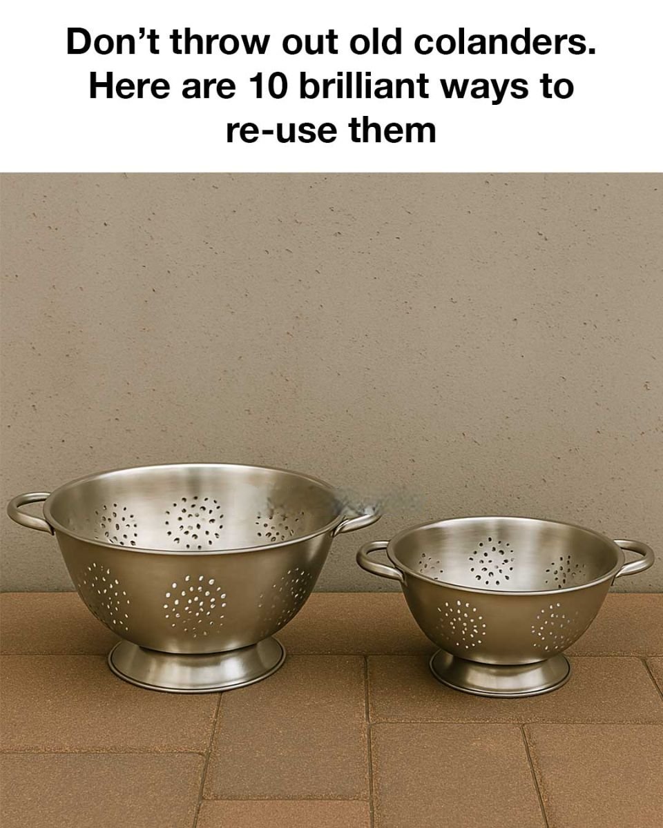 Don’t throw out old colanders. Here are 10 brilliant ways to re-use them