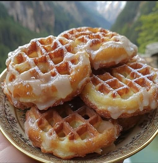Apple Fritter Waffle Donuts