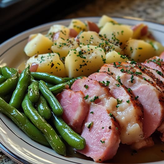Crockpot Ham, Green Beans, and Potatoes: Easy, Comforting & Flavorful!