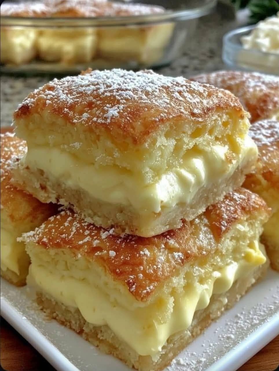 Cream Cheese Custard Bars: A Velvety Two-Layer Dream