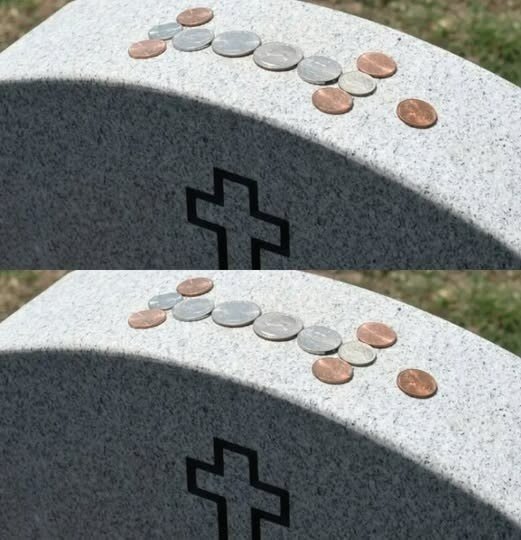 The Meaning Behind Coins Left on a Soldier’s Grave