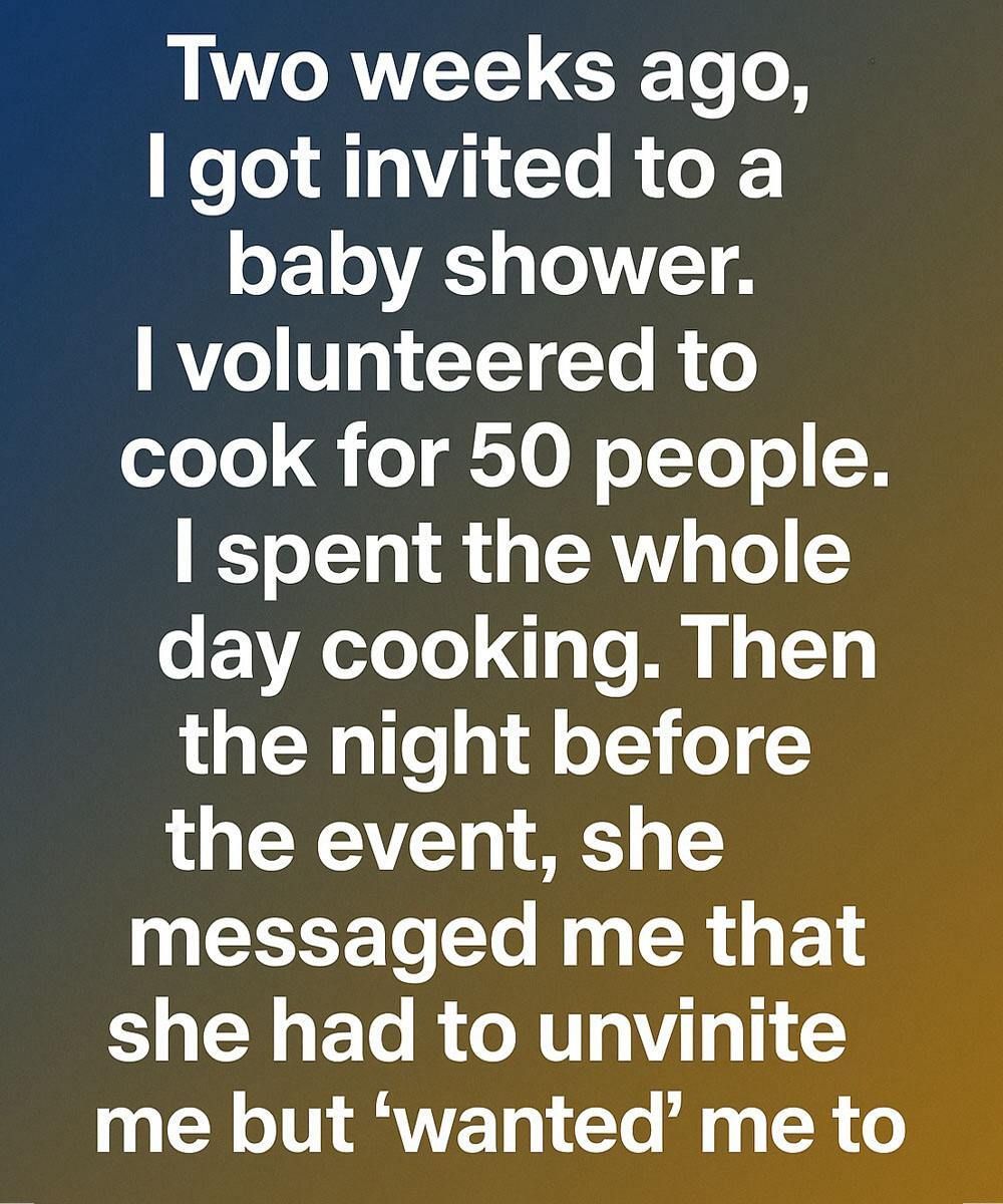 I Spent Hours Preparing for a Baby Shower—Only to Be Uninvited the Night Before