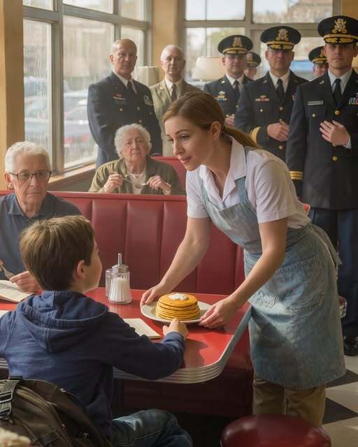 A Waitress Secretly Fed a Lonely Boy Every Morning — Until Black SUVs Arrived at the Diner With a Letter That Changed Everything