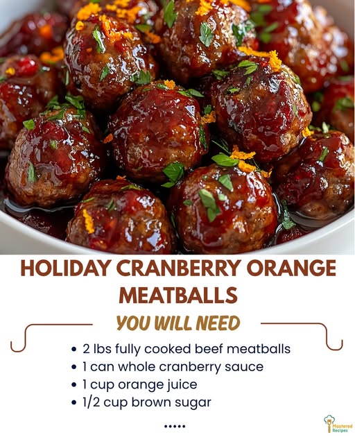 Holiday Cranberry Orange Meatballs