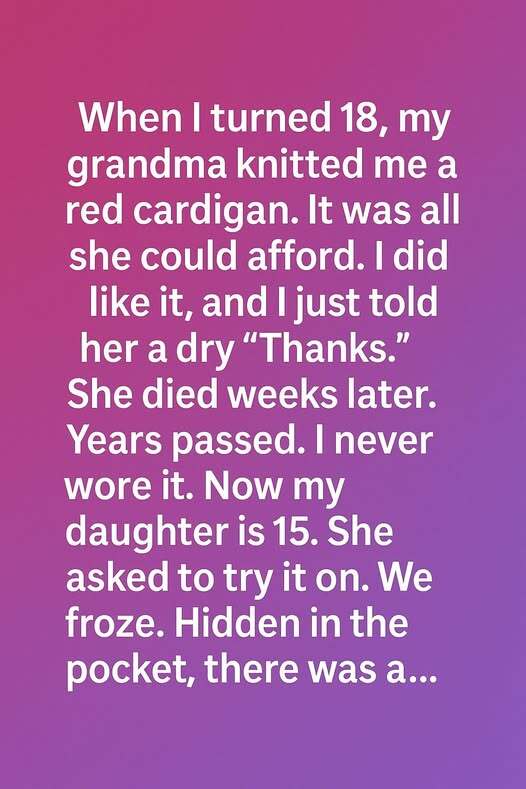 The Red Cardigan, A Hidden Message of Love Across Generations