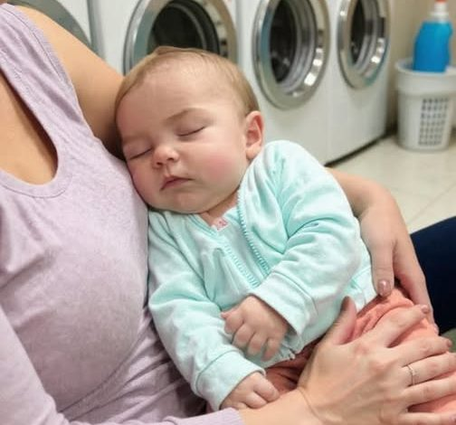 “After a Night Shift, I Fell Asleep at the Laundromat with My Baby — Opening the Washer Left Me Speechless”