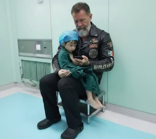 My son, who was nearing the end of his battle, asked the intimidating biker in the hospital waiting area to hold him instead of me. I’m his mom.