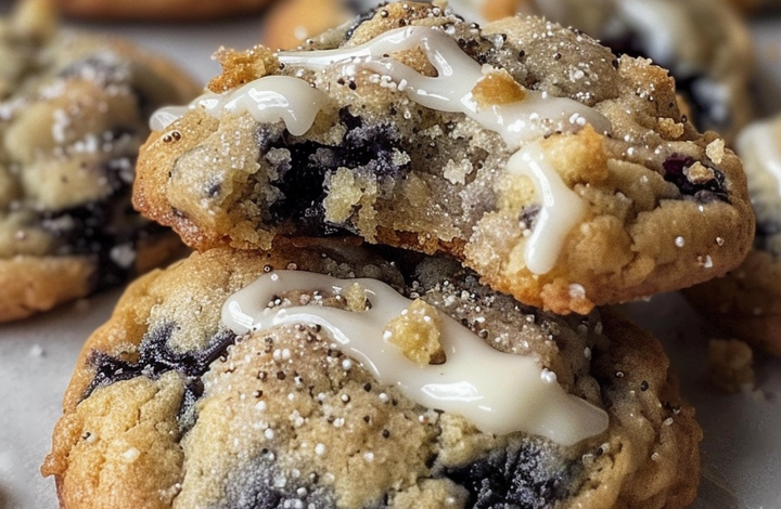 Blueberry Muffin Cookies with Streusel Topping