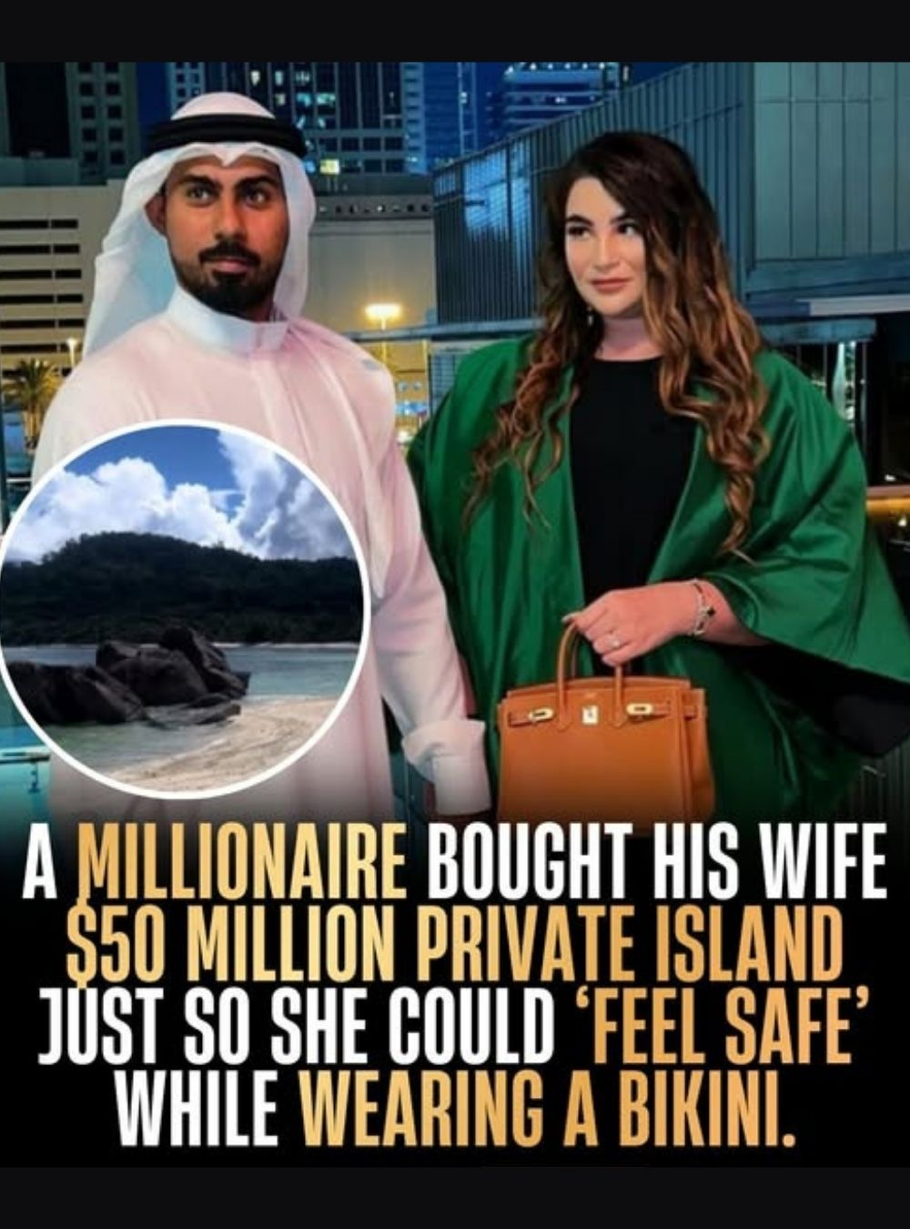 Dubai Businessman Goes Viral After Buying Wife a  Million Private Island for Privacy and Safety.