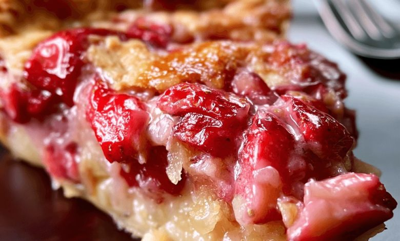 Strawberry–Rhubarb Custard Pie