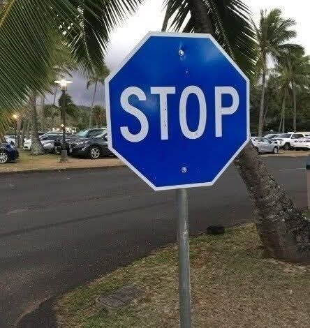This is The Meaning Behind a Blue Stop Sign!