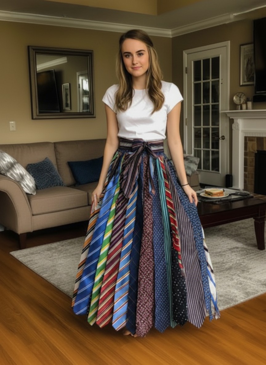 My Stepmom Destroyed the Skirt I Made from My Late Dads Ties, Karma Knocked on Our Door That Same Night!