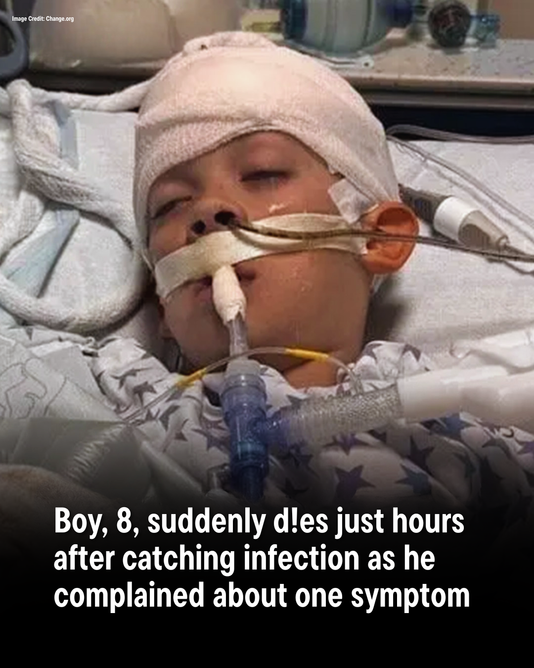 Boy, 8, suddenly d!es just hours after catching infection as he complained about one symptom